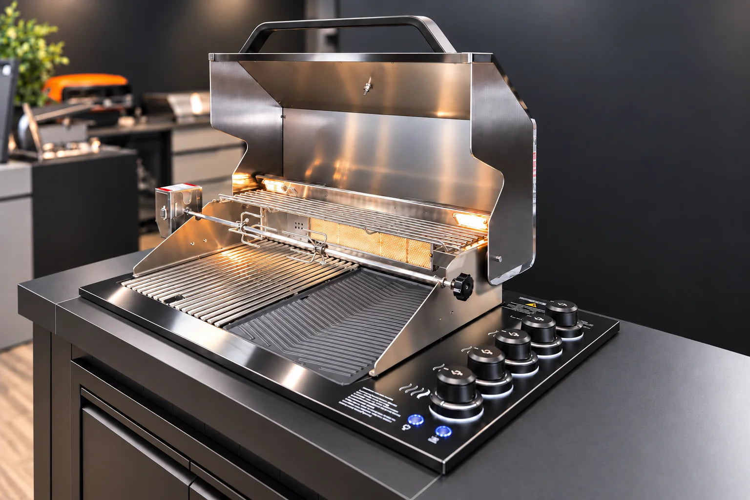 Bossworx Outdoor Kitchen with Stainless Steel 4 Burner BBQ & Fridge