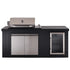 Bossworx Outdoor Kitchen with Stainless Steel 4 Burner BBQ & Fridge