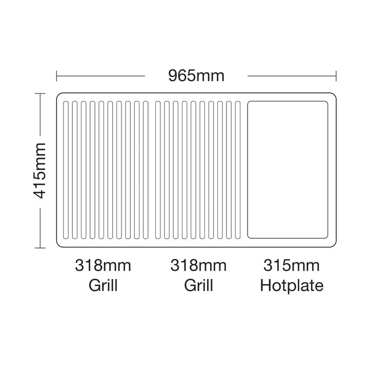 Gasmate Nova MK2 6 Burner Classic Built In Gas BBQ