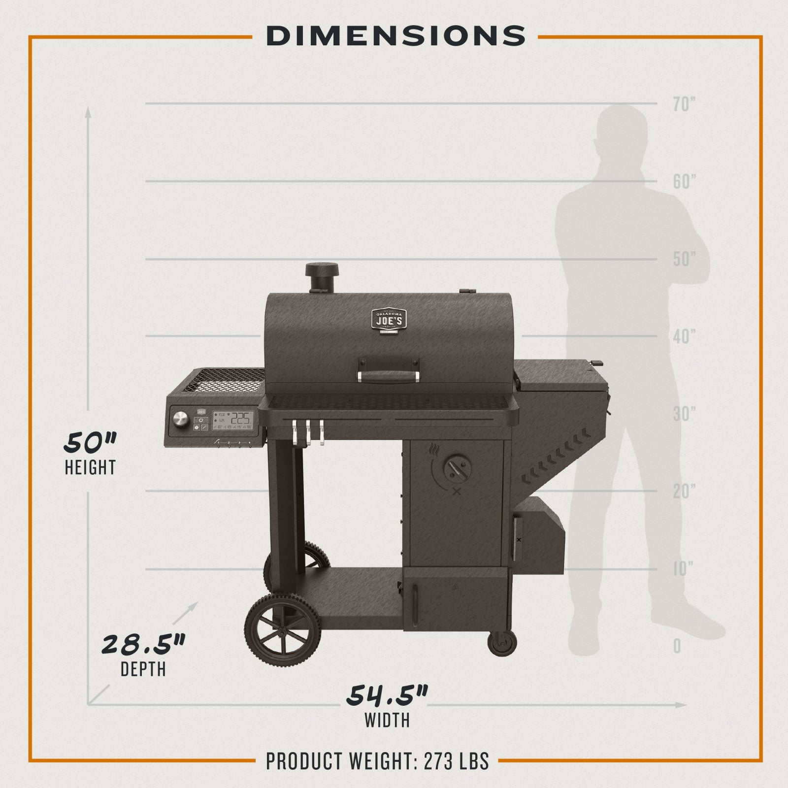Oklahoma Joes Tahoma 900 Auto Feed Charcoal Grill & Smoker