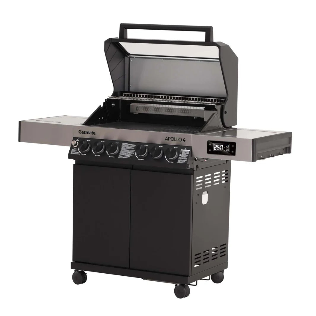 Gasmate Apollo 4B Black Hooded Gas BBQ - Including Cover