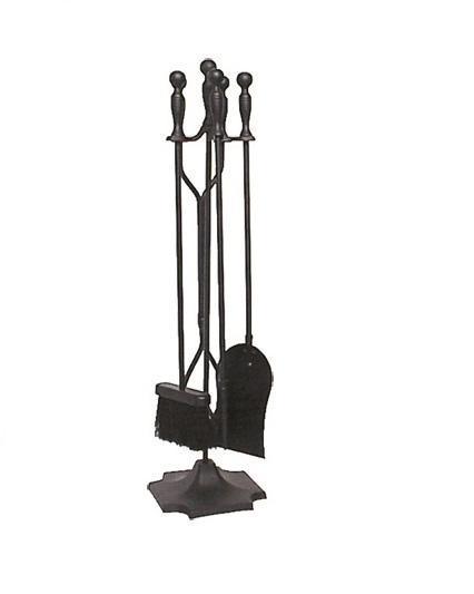 FireUp Fire Tools - Mid Range Black 4 Piece Set, Heater Accessories, S&D Berg