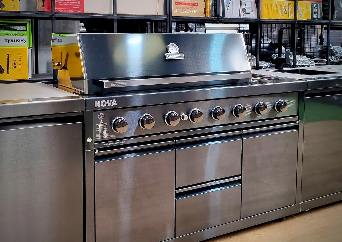 Gasmate Nova Graphite Outdoor Kitchen with Sink, Burner BBQ and
