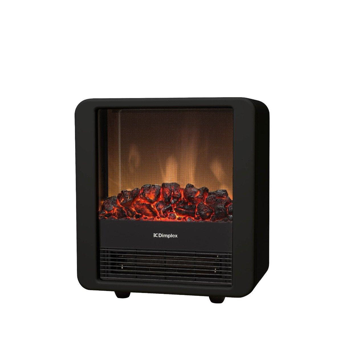 Dimplex Mini Cube Black 1.5kW Portable Electric Fire with Optiflame coal effect - Joe's BBQs