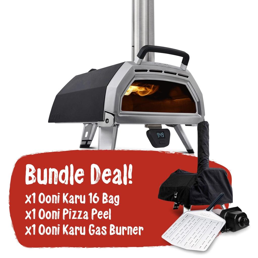 Ooni Karu 16" Portable Wood and Charcoal Fired Outdoor Pizza Oven Loaded Bundle - Joe's BBQs