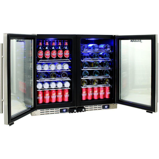 Schmick 190 Litre Under Bench Dual Zone Beer And Wine Bar Fridge JC9