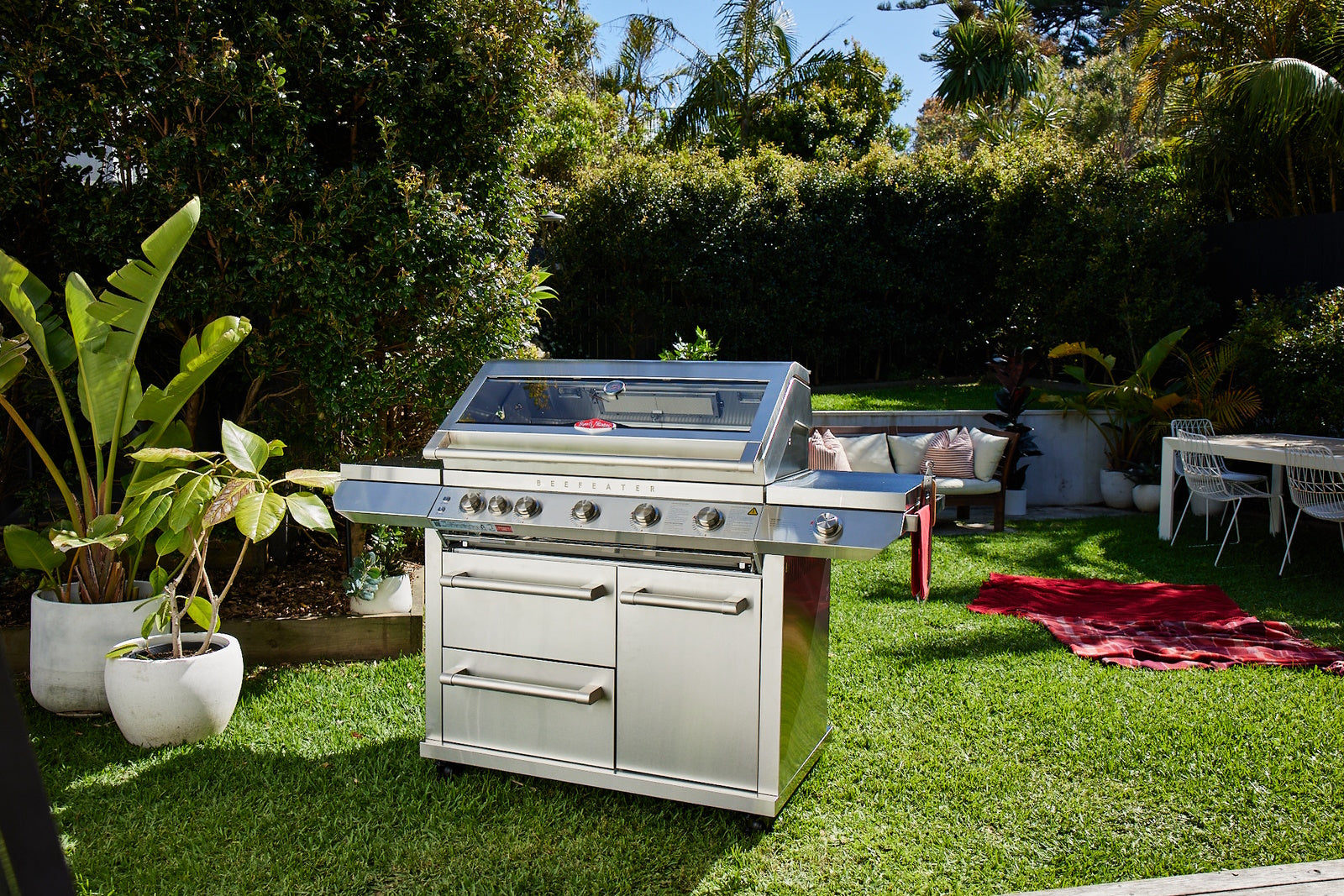 Beefeater 1600 Series Stainless Steel 5 Burner BBQ on Trolley
