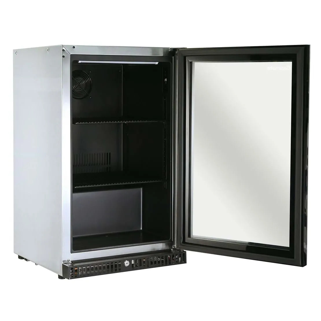 Gasmate Premium Single Glass Door Bar Fridge Black Interior - 97L