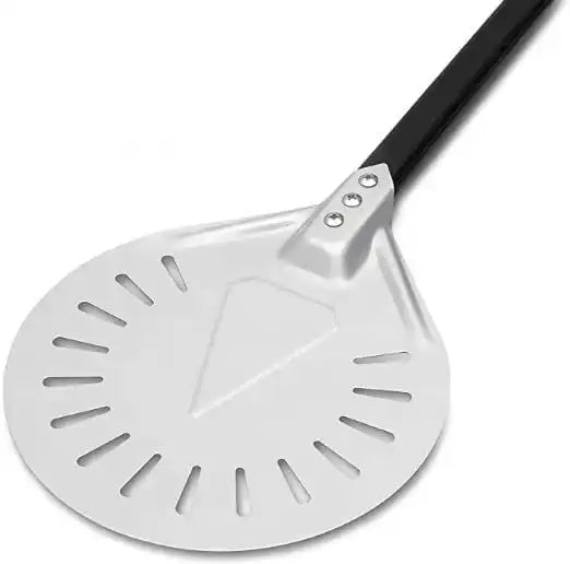 Tucker Perforated Pizza Turning Peel with Long Handle